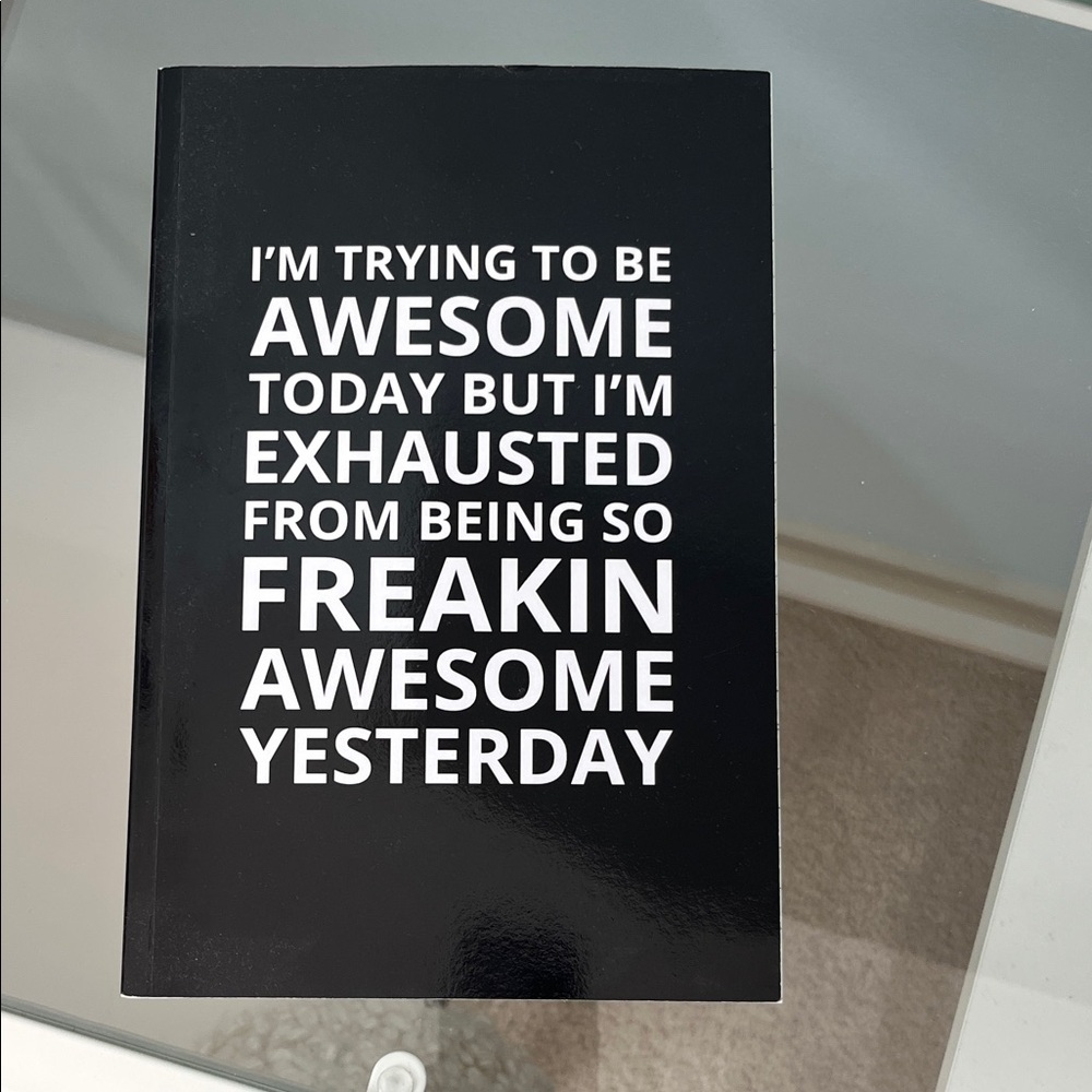 Black Motivational Quote Notebook